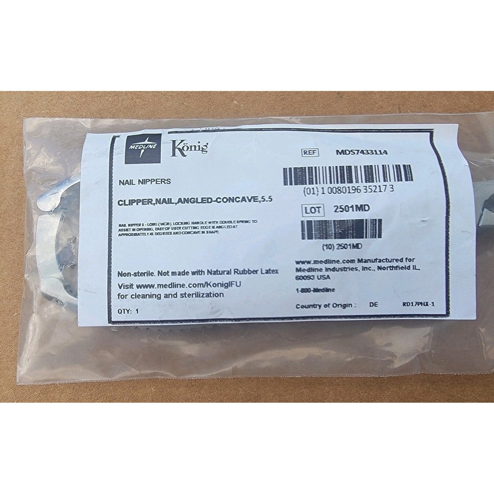 Medline König Double Spring with Catch Nail Nippers New in Package $100+!
